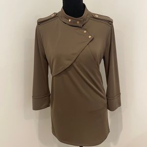 Ann Taylor Brown jersey fabric top